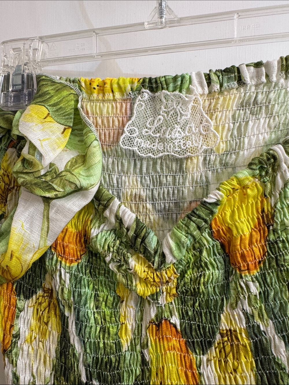 Luisa Positano - Lemon Print Smocked Maxi Dress - Picture 2 of 4
